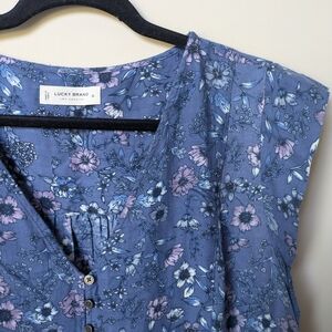 Lucky Brand Women's Blue Floral Dress